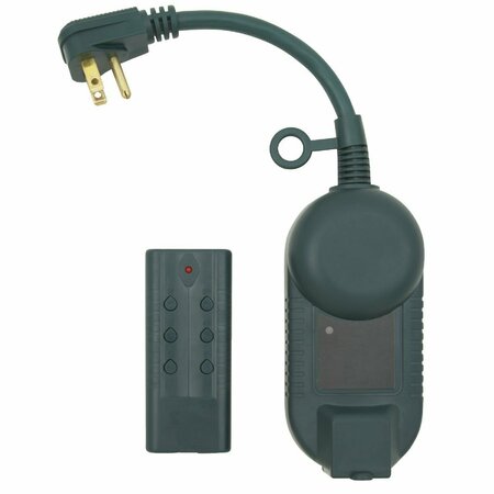 ALL-SOURCE 12.5A 120V 1500W Green Outdoor Timer with Remote KB-200EW